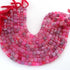 1 Strand Shaded  Pink Chalcedony Faceted Cube Briolettes -Box Shape Gemstone Briolettes Beads-6mm-7mm- 8 Inches BR03172