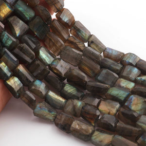 1  Strand Labradorite Faceted Briolettes  - Nuggets Shape Briolettes-9mmx11mm-11mmx15mm-10 Inches BR01653 - Tucson Beads