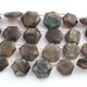 1 Strand Labradorite Faceted  Briolettes -  Hexagon Shape Beads 12mm-23mm- 9 Inches BR02269 - Tucson Beads