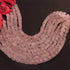 1 Strand Rose Quartz Faceted Cube Briolettes - Box Shape Rose Quartz Gemstone Beads  - 7mmx7mm 8 Inches BR03160