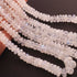 1  Long Strand White Rainbow  Moonstone Smooth Rondelles -  7mm-11mm -16 Inches BR02287
