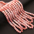 1 Strand Pink Opal Smooth Rondelles -Pink Opal Gemstone Beads 7mm-8mm 15 Inches BR03947