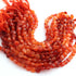 1 Strand Shaded Carnelian Faceted  Briolettes - Coin Shape Beads 7mm-9mm 8.5 Inches BR1232