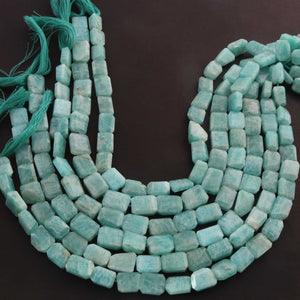 1 Strand Amazonite Faceted Center Drill Briolettes - Nugget Beads 7mmx10mm-9mmx12mm 10 Inches  BR1541 - Tucson Beads