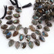 1 Strand Labradorite Faceted Briolettes -Marquise Shape  Briolettes -8mmx15mm- 11mx18mm-7 Inches BR02305 - Tucson Beads