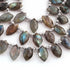 1 Strand Labradorite Faceted Briolettes -Marquise Shape Briolettes -8mmx15mm- 11mx18mm-7 Inches BR02305