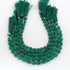 1 Strand Green Onyx Faceted Briolettes - Tear Drop Shape Briolettes -7mmx5mm-12mmx7mm- 8 Inches BR03509