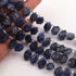 1  Strand  Lapis Lazuli Faceted Fancy Shape Briolettes  25mmx9mm- 12mmx9mm-7.5 Inches BR03494