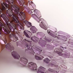 1  Strand  Pink Amethyst Faceted Beads Assorted Shape Briolettes  18mmx7mm-9mmx9mm 8 Inches BR03481 - Tucson Beads