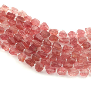 1  Strand Strawberry Quartz Faceted Beads Assorted Shape Briolettes  12mmx7mm-9mmx7mm 8 Inches BR03477 - Tucson Beads