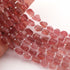 1  Strand Strawberry Quartz Faceted Beads Assorted Shape Briolettes  12mmx7mm-9mmx7mm 8 Inches BR03477
