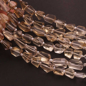 1  Strand  Golden Rutile   Faceted Beads Assorted Shape Briolettes  16mmx8mm-7mmx8mm 8 Inches BR03488 - Tucson Beads