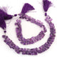 1  Strand   Amethyst Faceted Beads Trillion Shape Briolettes  12mmx8mm- 7mmx6mm-8 Inches BR03485 - Tucson Beads