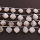 1  Strand  Gray Moon Stone Faceted Beads Fancy Shape Briolettes  15mmx13mm- 10mmx9mm-8 Inches BR03493 - Tucson Beads