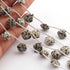 1 Strand Dalmatian jasper Faceted Briolettes  -Semi precious Cushion Shape Briolettes- 7mmx7mm -12mmx14mm-9.5 Inches BR03510
