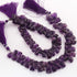 1  Strand   Amethyst Faceted Beads Trillion Shape Briolettes  15mmx9mm- 9mmx6mm-8 Inches BR03486