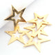 5 Pcs Designer 24k Gold Plated Star Charms Design Charm,Jewelry Making 66mmx66mm GPC1490 - Tucson Beads