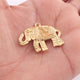 10 Pcs Designer 24k Gold Plated Elephant Charm  ,Copper Elephant Design Pendant , Filigree Elephant Jewelry Making 34mmx25mm GPC1493 - Tucson Beads