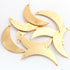 5 Pcs Designer 24k Gold Plated Moon Charms Design Charm,Jewelry Making 48mmx14mm GPC1488