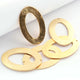 5 Pcs Designer 24k Gold Plated Oval Charms Design Charm,Jewelry Making 53mmx36mm GPC1491 - Tucson Beads