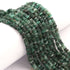 1 Strand Emerald  Faceted Tyre Shape Beads 4mm - Emerald  Wheel cut Beads ,Heishi Tyre beads BR03928