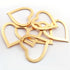 5 Pcs Designer 24k Gold Plated Heart Charms Design Charm,Jewelry Making 48mmx48mm GPC1487