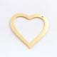 5 Pcs Designer 24k Gold Plated Heart Charms Design Charm,Jewelry Making 48mmx48mm GPC1487 - Tucson Beads