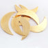 5 Pcs Designer 24k Gold Plated Moon Charms Design Charm,Jewelry Making 73mmx25mm GPC1489