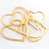 5 Pcs Designer 24k Gold Plated Heart Charms Design Charm,Jewelry Making 68mmx70mm GPC1486