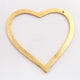 5 Pcs Designer 24k Gold Plated Heart Charms Design Charm,Jewelry Making 68mmx70mm GPC1486 - Tucson Beads