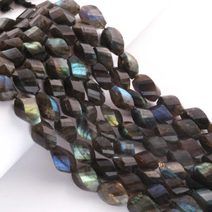 1 Strand  Labradorite Faceted Briolettes -Fancy Shape  Briolettes -8mmx13mm- 11mx18mm- 10 Inches BR02114 - Tucson Beads