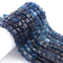 1 Strand Blue Quartz Faceted Cube Beads, 3D Box, Square, Dice Briolettes-6mm- 8mm- 8 Inches BR03942