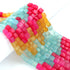 1 Strand Mix Stone Faceted Cube Beads, 3D Box, Square, Dice Briolettes  7mm-8 Inches BR03937