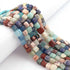 1 Strand Mix Stone Faceted Cube Beads, 3D Box, Square, Dice Briolettes-6mm- 9mm-8 Inches BR03940