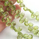 1 Strand  Peridot  Faceted Briolettes - Pear Shape Briolettes -5mmx6mm-6mmx9mm - 8 inch BR1464 - Tucson Beads