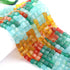 1 Strand Mix Stone Faceted Cube Beads, 3D Box, Square, Dice Briolettes  7mm-8 Inches BR03936