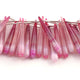 1 Strand Shaded Pink Chalcedony Smooth Briolettes -Long Tear Drop Shape  Briolettes -33mmx6mm-66mmx6mm- 8 Inches BR1416 - Tucson Beads