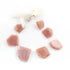 1 Strand Peach Moonstone  Faceted Briolette -Fancy Shape Briolette 14mmx15mm- 25mmx26mm - 8.5 Inches BR3943