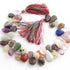 1 Long Strand Multi Stone Smooth Briolettes - Pear Shape Mix Stone Briolettes - 11mmx10mm-19mmx11mm -10 Inches BR1248