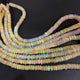 1 Long Strand Ethiopian Welo Opal Smooth Rondelles - Ethiopian Roundelles Beads 6mm-10mm 16 Inches BR03183 - Tucson Beads