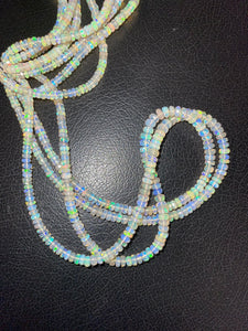 1 Long Strand Ethiopian Welo Opal Faceted Rondelles - Ethiopian Roundelles Beads 4mm-7mm 16 Inches BR03189 - Tucson Beads