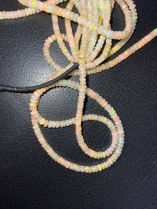 1 Long Strand Ethiopian Welo Opal Faceted Rondelles - Ethiopian Opal Roundelles Beads 4mm-6mm 16 Inches BR03180 - Tucson Beads