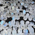 1 Strand Blue Fire Rainbow Moonstone Faceted Briolettes -Pear Shape Briolettes 7mm-10mm 10 Inches BR03873