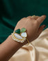 Multi Stone With Pearl 24k Gold Plated Adjustable Bracelet BB004
