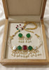 Victorian finish beautiful Polki necklace with baroque pearls complimenting beautiful Earings !!