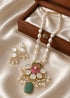 Kashmiri Meenakari Long Necklace Set Pearl & Gold Tassel JewelryTraditional Indian Set Ethnic Statement Jewelry for Weddings