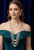 Multi-Strand Baroque Pearl Statement Necklace Set, Layered Freshwater Pearl Choker, Elegant Bridal Pearl Jewelry,Luxury Wedding Gift for Her