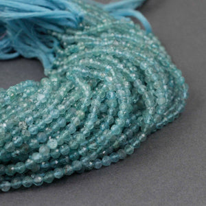 5 Strands Excellent Quality Apatite Faceted Rondelles - Apatite Roundles Beads 3mm-4mm 13.5 Inches RB372 - Tucson Beads