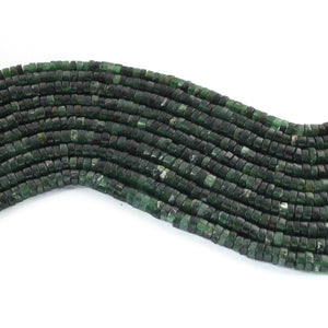 1 Strand Emerald  Smooth Heishi Wheel Briolettes - Gemstone Briolettes  -6mm-7mm 13 Inches BR02123 - Tucson Beads