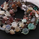 1 Strand Mix Stone Faceted Coin Briolettes -Mix Stone Coin Shape Briolettes - 12mm-10mm -8 inch BR0164 - Tucson Beads